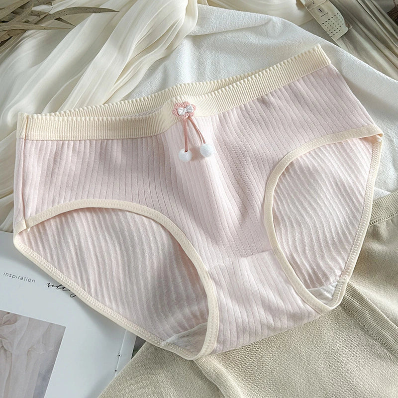 Women's Low waist Verticle Srtiped Cotton Panties | Simple Comfortable Briefs