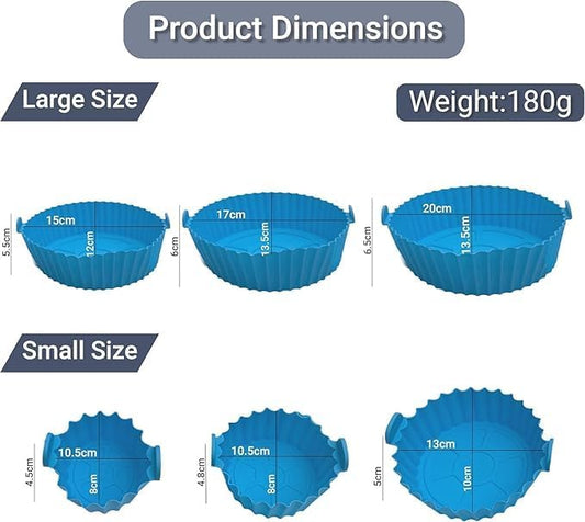 6 Pic Air Fryer Silicon Tray