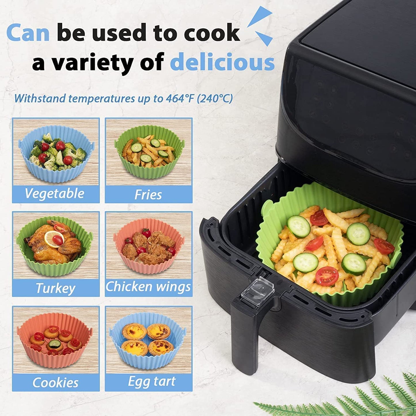 6 Pic Air Fryer Silicon Tray