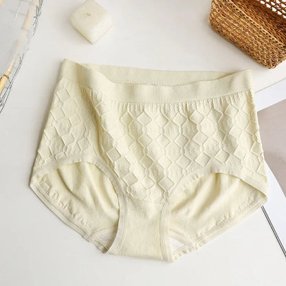 Casual plaid silk seamless panties