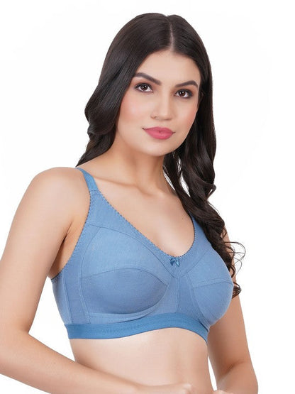 Pure cotton bra full coverage Non padded bra