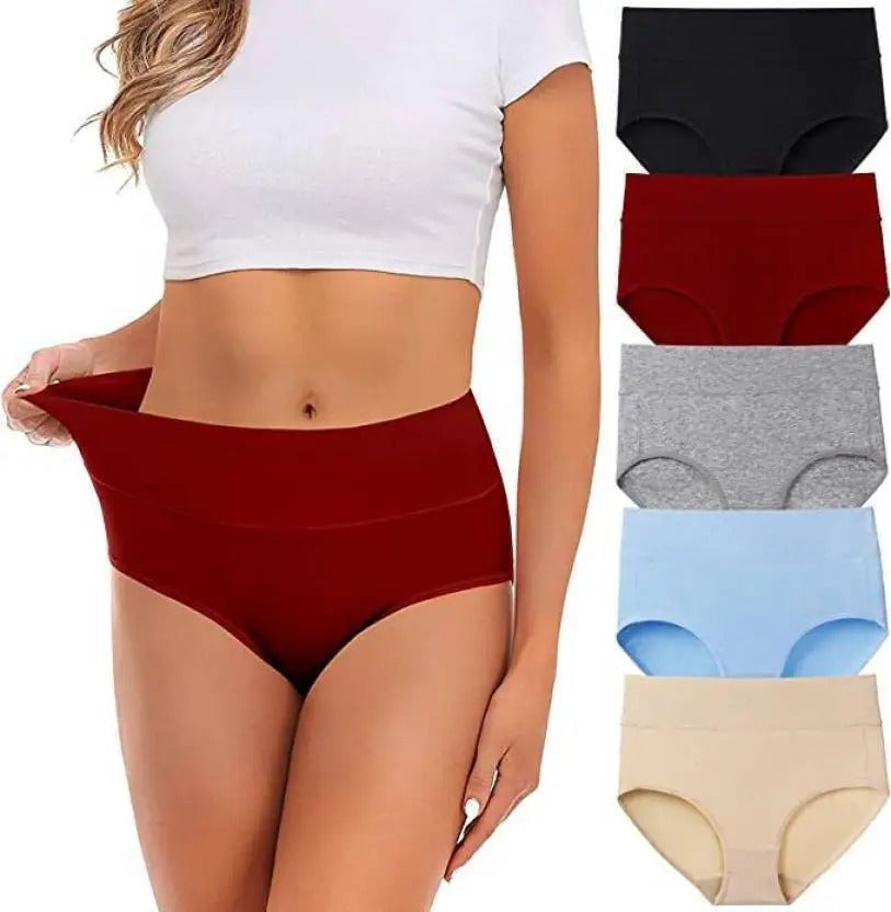 Women's Panties Fashion Solid color middle waist Briefs
