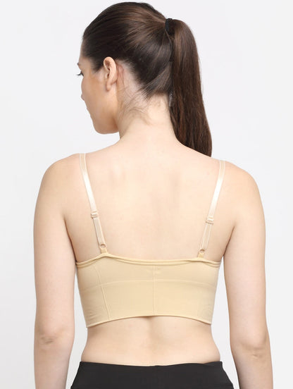 Padded & No wire dry fit solid comfort workout bra for women